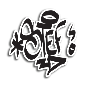 graffiti style sticker SB
