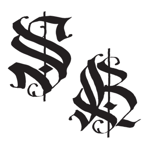 Monograms style sticker SB